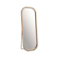 Elegant Full-Length Mirror with Decorative Frame and Stand